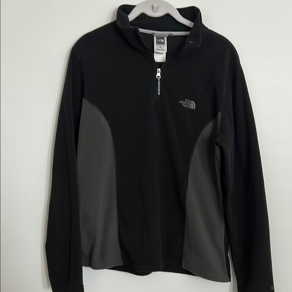 Women’s: The North Face Black and Gray Quarter-Zip Pullover